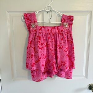 Karlie Pink Floral Two Piece Set Women’s Medium Boutique Matching Outfit